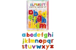 D.A.Y. REPUBLIC Magnetic Fridge Letters Children Educational ABC Alphabet Learning Toy Great For Preschool Spelling Counting Home School Games (26 Magnetic Letters)