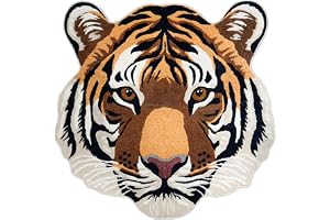 Funky tigermatta, barns sovrumsmattor för pojkar cool djurtryck område matta dekorativ matta för att dekorera vardagsrum, bar