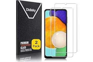 Didisky 2-Unidades Cristal Templado Protector de Pantalla para Samsung Galaxy A13 4G, A13 5G, A04S,A04, Antihuellas, Sin Burbujas, Fácil de Limpiar, 9H Dureza,Transparente