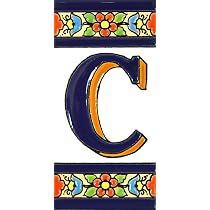Letras y números con todo el abecedario, forma tus letreros en azulejo de cerámica policromada, pintados a mano en técnica cuerda seca. (Letra B