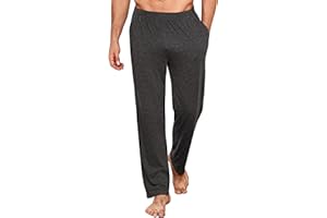Uniexcosm Pantaloni da Notte Uomo Lunghi, Pigiama Lungo in Cotone Comodo, Pantaloni da Casa per Dormire
