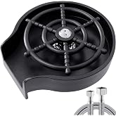 Mahomme Glass Rinser for Kitchen Sinks (Chrome), Cup Washer Bar Glass Rinser, Kitchen Sink Accessories