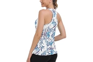 WOWENY Sport Débardeur Femme Fitness Shirts Femme Gym Sport Shirt Workout Tank Top, sans Manches Entraînement Jogging Running Yoga Shirt, Mesh Retour Respirant Confortable