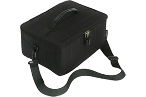 YIMIDEAR Partición A Prueba de Golpes Impermeable Cámara Acolchada Bolsas Caso Protección Insertar DSLR SLR con Top Asa y Bandolera Ajustable para Lentes Shot o Luz de Flash