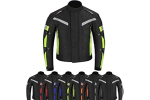 VASTER Chaqueta de Moto - Impermeables Prueba Motocicleta para Hombre con Protecciones - Chaleco Textil para Motocicleta, Aprobado Por la CE (EN 17092-4)