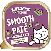 Lily’s Kitchen Mature Wet Cat Food Tray with Chicken, Cod & Shrimp Paté Complete Nutrition (19 x 85g)