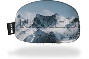 NAKED Optics Skibrillenschutz Überzug, Mikrofaser Schutzhülle Skibrille, Goggle Cover, Kratzschutz Skibrillen Schutzhülle, Goggle Sock, Unisize, Kompatibel für alle Schibrillen