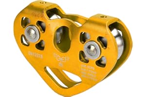 AKOZON Polea De Tirolesa De Doble Escalada Polea De Teleférico De Transporte Aéreo En Forma De Corazón para Teleférico Escénico Dorado (Gold)