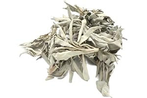 LivuX Kadzidełko 50 g biała szałwia (Salvia Apiana) – suszone liście, idealne do energetycznego czyszczenia pomieszczeń, przedmiotów i osób, idealne do rytuałów wędzenia i ceremonii 1203