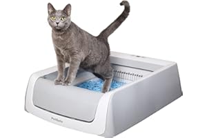 PetSafe ScoopFree Self-Cleaning Cat Litter Tray, Automatic System with Disposable Tray and Crystal Litter, Hygienic, Highly Absorbent and Dustproof, 2nd Generation, 51.8 x 18.1 x 71.1 cm