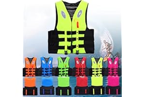 JIcloun Giubbotto di Salvataggio per Adulti/Bambini, Gilet da Nuoto in Neoprene Giubbotto Salvagente per Kayak, Sport Acquatici, Canottaggio, Paddleboarding