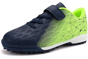 JABASIC Hallen - Botas de fútbol para niños y niñas, césped artificial