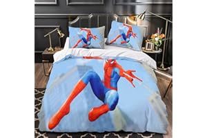 AUUSDA Spider-Man Edredón Funda Nórdica Marvel Avengers Cartel De Película De Anime De Película para Niños Niños Niñas Funda De Edredón De Microfibra Ligera Double（200x200cm）