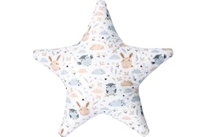 Amilian Poduszka w kształcie gwiazdy, poduszka ozdobna, ok. 60 cm, do pokoju dziecięcego, do pokoju dziecięcego, dekoracyjna, pluszowa poduszka z gwiazdką, poduszka dekoracyjna z wypełnieniem do