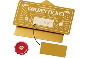 GIFTOPIA Golden Ticket Scratch Off Card – Create Your Own DIY Scratch Card Reveal Gift for Valentines Day,Birthday Gifts, Gifts For Him, Gifts For Girlfriend, Surprise Scratch To Reveal Card For All Occasions.