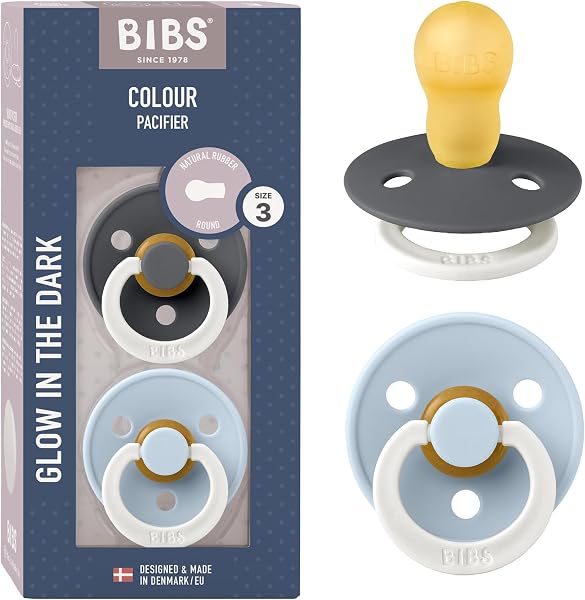 BIBS Colour Glow Paquete de 2 chupetes. Libre de BPA - 1