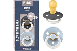 BIBS Colour Ciuccio confezione da 2 pezzi. Privo di BPA. Fluorescente