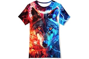 Fanient Garçons Filles Ados T-Shirt Graphique à Manches Courtes imprimé 3D T-Shirt à col Rond pour Les 6-16 Ans