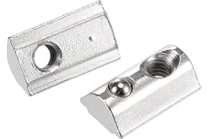 sourcing map M6 T Slot Nuts Roll in primavera T-dado con sfera in acciaio al carbonio per 4040 serie alluminio estrusione profilo guida con 8mm Slot 15Pcs