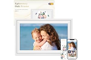 Eptusmey Cornice Digitale WiFi 15,6 Pollici, Grande Cornice Fotografica Digitale con Memoria 32 GB, Touchscreen IPS HD 1920 x 1080, Invia Foto/Video Tramite Uhale, Regalo per Amici e Familiari