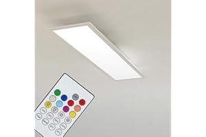 ‎BRILONER Briloner Leuchten LED Deckenleuchte-Panel, Einbauleuchte, 18W, dimmbar, Farbtemperatursteuerung, App-Steuerung, Bluetooth, rechteckig, weiß, 59.5 cm