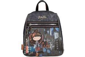 Anekke - Zaino da passeggiata da donna - Zaino in ecopelle con manici e tasche - Design con impugnatura contemporanea - Accessori e accessori donna - Misure 25x29x9 cm, multicolore