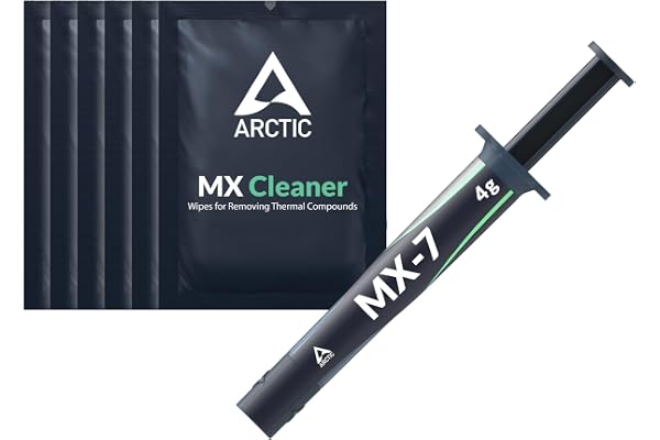 ARCTIC MX-7 (4 g, Incl. 6 MX Cleaner) - Pasta térmica de Alto Rendimiento | Para CPU, consolas, procesadores, tarjetas gráficas, portátiles, alta conductividad, larga duración, no conductiva&capacitiva