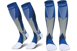 COCOHOK Kompressionsstrümpfe Sport Herren & Damen, Fit für Sport, Fußball, Flug, Laufen, Kompressionssocken für Männer & Frauen für Steigerung der Leistung, Ausdauer, Durchblutung und Erholung