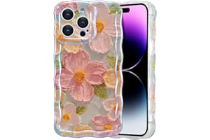 EYZUTAK Etui na telefon komórkowy iPhone 15 Pro, kolorowe etui na telefon komórkowy w stylu vintage, motyw kwiatu lasera, etui z brokatem, silikonowe, odporne na zarysowania, uderzenia, zielone