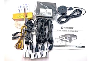 CISBO SB397 Parking Reverse Sensors Audio Buzzer Alarm Canbus Kit, White, Set of 4