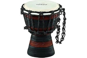 Nino Percussion Earth Rhythm Djembe - Sehr kleines Musikinstrument für Kinder ab 3 Jahren - Durchmesser 4,5 Zoll - Mahagoni, Natur (NINO-ADJ3-XXS)