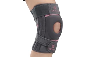 ABYON ELITE Ginocchiera Uomo Donna con sistema a 4 cinghie regolabili antiscivolo e stabilizzatori laterali, tutore ginocchio per dolore, artrite, LCA, menisco, ginocchio del corridore, camminata