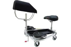 Marshalltown 01rac3cs Racatac avec support de poitrine, Racatac avec support thoracique, roulettes de 76 mm