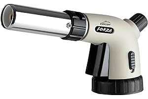 Lacor - 68899 - Cabezal Soplete de Gas Forza, Autoencendido Piezoeléctrico, Regulador de Llama Ajustable, Bloqueo de Seguridad, Sistema 360º, Caramelizar, Gratinar o Dorar, Uso Profesional
