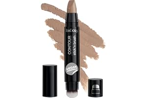 ‎ISADORA IsaDora Stick'n Brush - Contouring Stick mit Pinsel - Matte Natürliche Kontur - auch unterwegs - Konturenstift Make Up - 2-in1 Cream Contour Stick und Contour Brush - Cool Beige