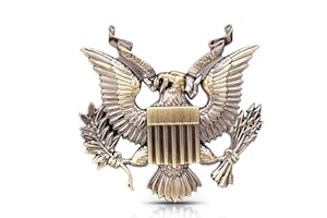 ‎ZXRSJBL ZXRSJBL Hawk Seal of The President United States 3D Metall Chrom Abzeichen Gunmetal Emblem Auto Motorrad Aufkleber Trunk