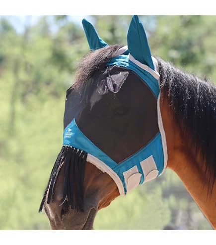 Masque Anti-mouches Harrison Howard CareMaster Pour Cheval – Protection UV Et Oreilles Incluses