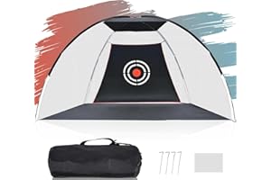 ‎KAPLER Kapler Premium Golfnetz für Indoor & Outdoor Golf Training – 360X210X210 cm, Weiß & Schwarz
