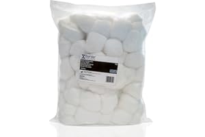 BEHLER INSTRUMENTS Batuffoli/Palline di Cotone Naturale Biodegradabile – 100 pezzi (1 g) – Ipoallergenici, morbidi e super assorbenti 10× – per struccare, cura bebè, manicure, primo soccorso e fai-da-te – Bianco