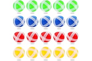 DYOUEN 20 Stück Klettball, Kinder Darts Erstaz Bälle, Wurf Spiel Scheibe Ersatzbälle, für Drinnen Draußen Kinder Erwachsene Party Klett Klettspiel
