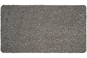 WohnDirect Magic Mat 50 x 90 cm, szaro-melanżowa – bardzo chłonna, nadająca się do prania i antypoślizgowa wycieraczka z mikrofibry – bardzo cienka, pasuje pod prawie każde drzwi