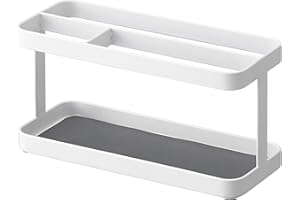 Yamazaki 7303 TOWER Tisch-Organizer, weiß, Stahl, minimalistisch, 21 x 8.5 x 10.5 cm