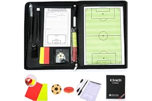 CHSEEO CHSEEA Chemise tactique de football avec fermeture éclair, tableau tactique, coach-board, coach, pour entraîneur de football professionnel, avec bloc-notes tactique, aimants, stylos, gomme #3