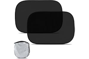 KSVFTB 2 Pcs Car Window Shades for Baby, Car Sun Shade for Baby Sun Shades for Cars Windows with Silver Storage Bag Black Protect from UV Rays Electrostatic Adsorption Suitable for 95% of Vehicles