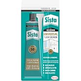 Sista Universal Silikon, &Uuml;st&uuml;n kalite %100 Şeffaf Silikon, Mutfak, Banyo ve Pencereler İ&ccedil;in Hızlı Kuruyan Dolgu Macunu, Sarar