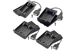 MKBKLLJY 4St. 2/3/4Slot AA-Batteriehalter AA-Batterie-Gehäuse mit Deckel (Batterien sind Nicht enthalten) mit ON/Off-Schalter USB Power Port Schraube für Arduino RC LED-Streifen