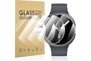 Diruite 4-Packs Tempered Glass for Samsung Galaxy Watch 8 44mm Screen Protector Cover HD Scratch-Resistant 9H Tempered Glass No Bubbles,44mm