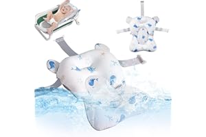 WELLXUNK Cuscino Bagnetto Neonato Universale, Tappetino da Bagno per Neonati, Rete Bagnetto Sedile Bagnetti, Bagnetto Supporto Sedile Regolabile, Tappetino per il bagnetto Neonato, per Bambino 0-3 anni (B)