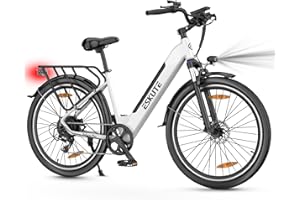 ESKUTE Bicicleta Eléctrica, Polluno Plus 26"/ 28" Bici Electrica, Batería Extraíble de 36V 20Ah, Alcance de 120KM, 7 Velocidades, 250W Motor con Sensor de Par, Bicicletas Electricas Adultos