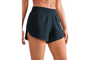 CRZ YOGA Mujeres Pantalones Cortos Deportivos Cintura Media Running Fitness Ligero Shorts
